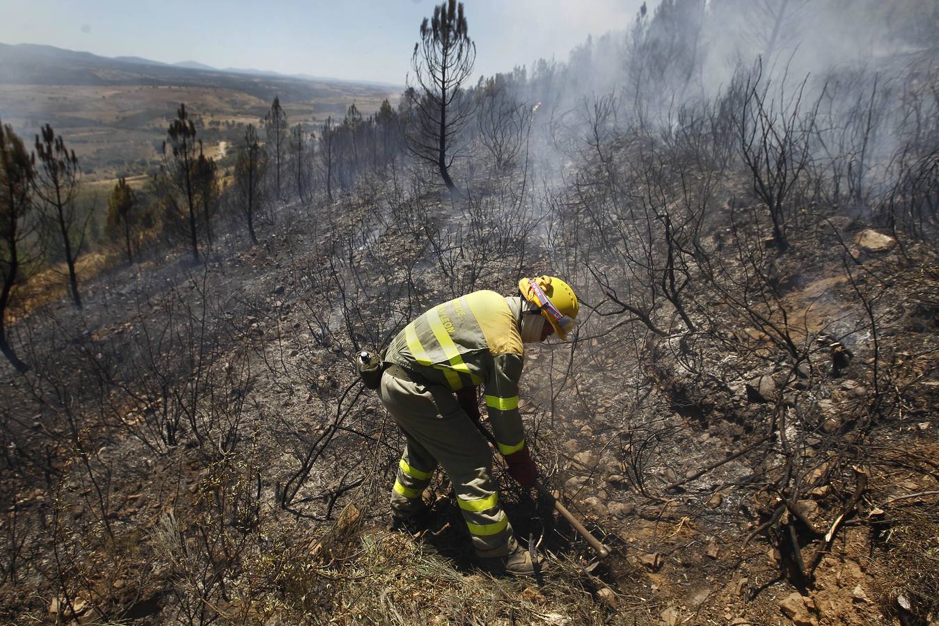 Incendio forestal en Serradilla del Llano (Salamanca)