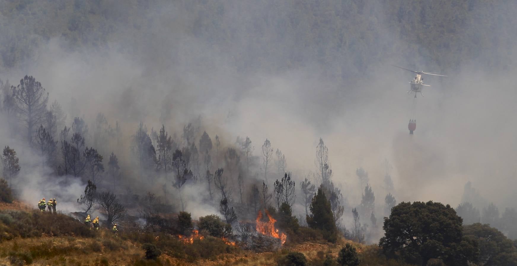 Incendio forestal en Serradilla del Llano (Salamanca)