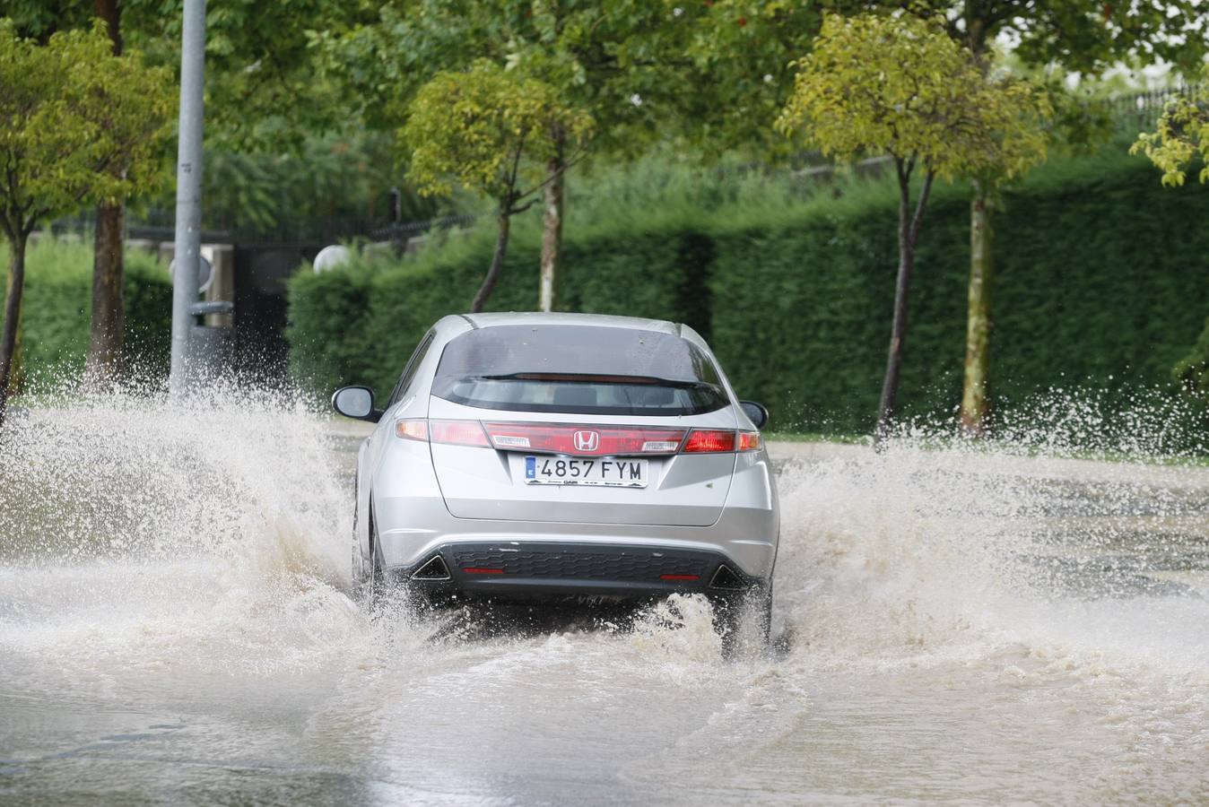 Una fuerte tormenta provoca inundaciones en Salamanca