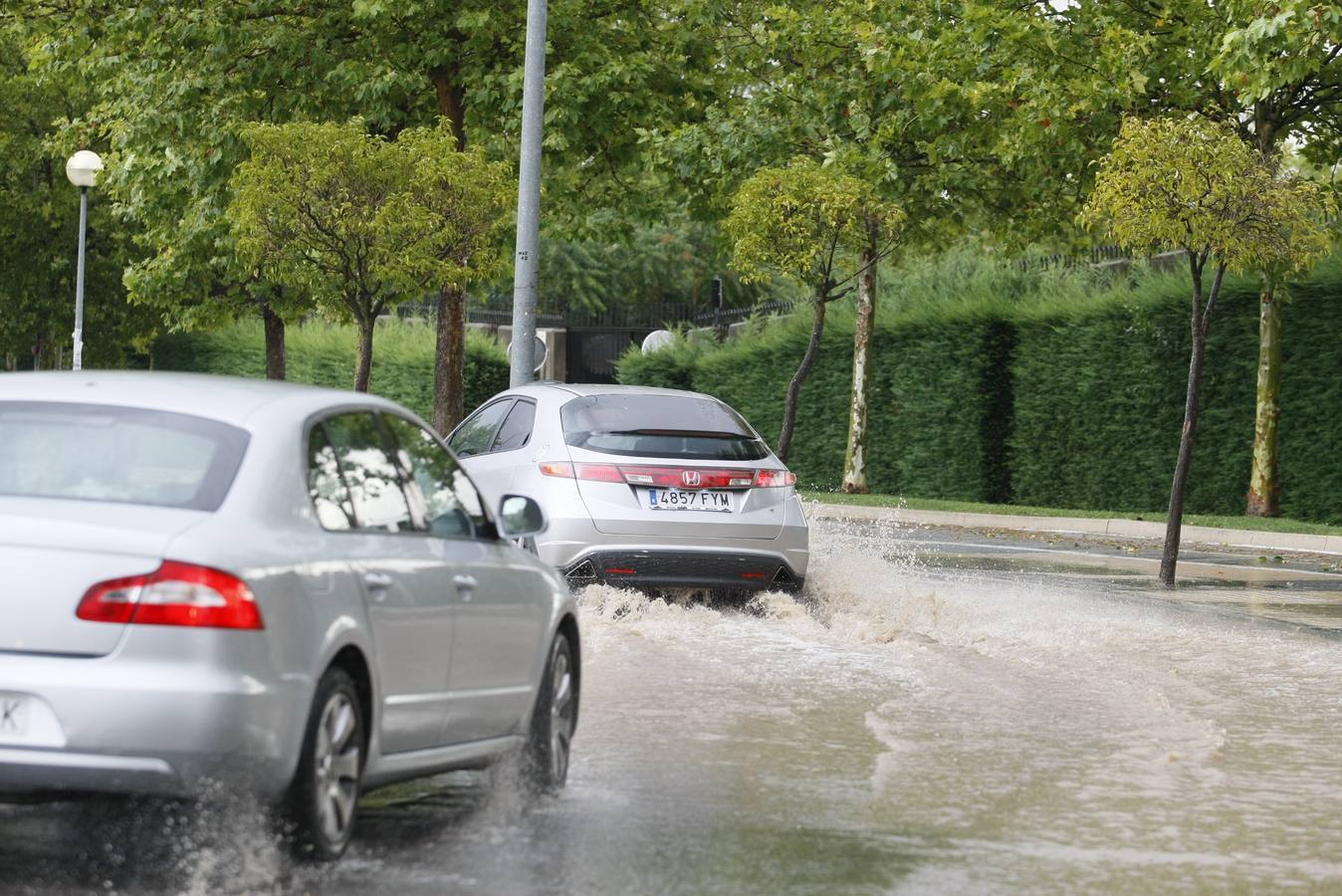 Una fuerte tormenta provoca inundaciones en Salamanca