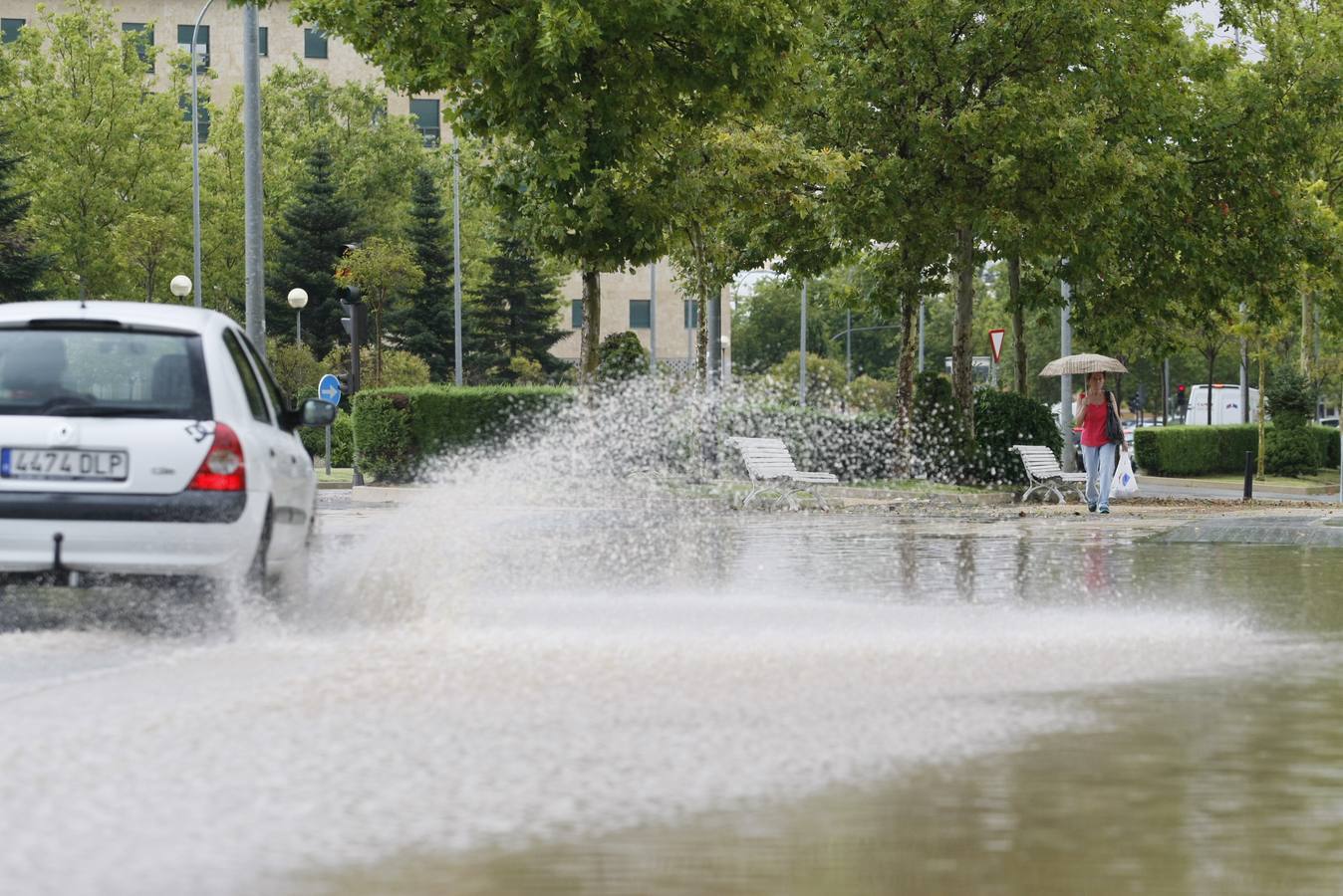 Una fuerte tormenta provoca inundaciones en Salamanca