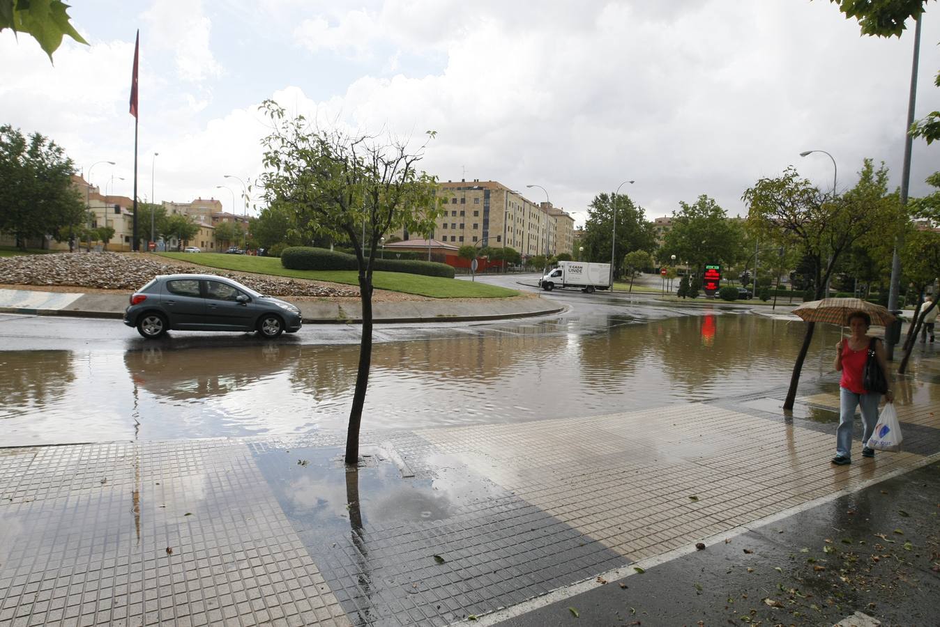 Una fuerte tormenta provoca inundaciones en Salamanca