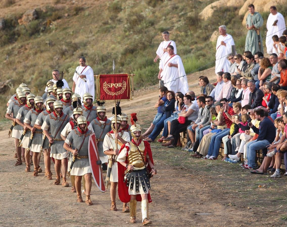 Representación del cerco de Escipión a Numancia.