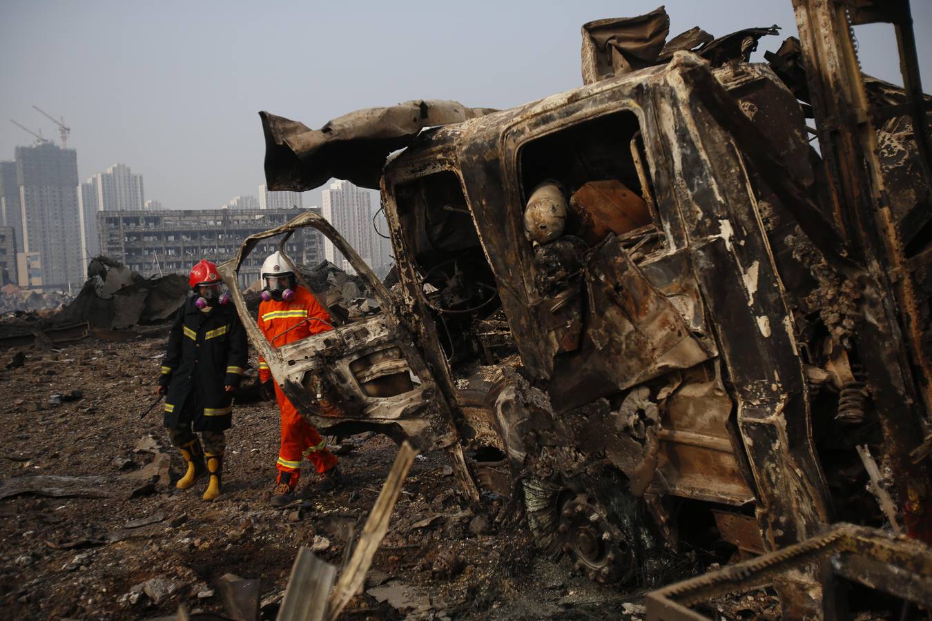 Devastación en Tianjin