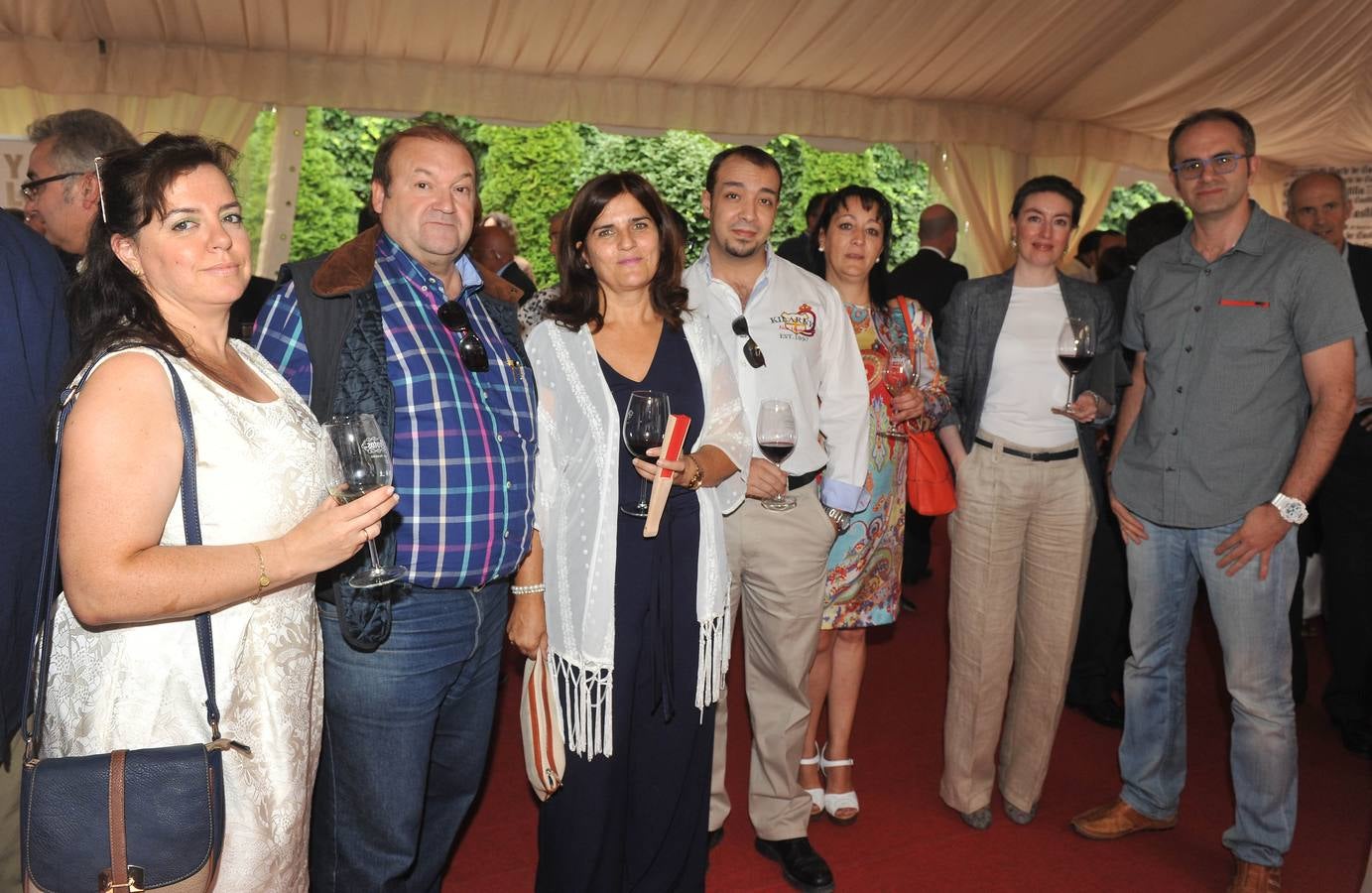 La directiva del sindicato CSI-F visitó la carpa de El Norte de Castilla. Elena Salas, Carlos Hernando, Raquel Fernández, Enrique Vega, Marien Pita, María Jesús Ojeda y David Amo.