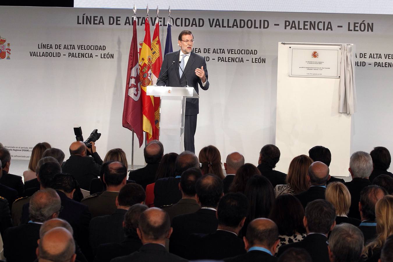 Mariano Rajoy habló sobre la importancia de la llegada de la Alta Velocidad a León y Palencia.