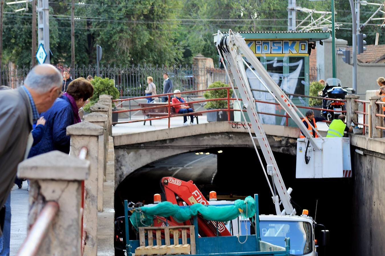 Atascos por las obras en el túnel de Labradores