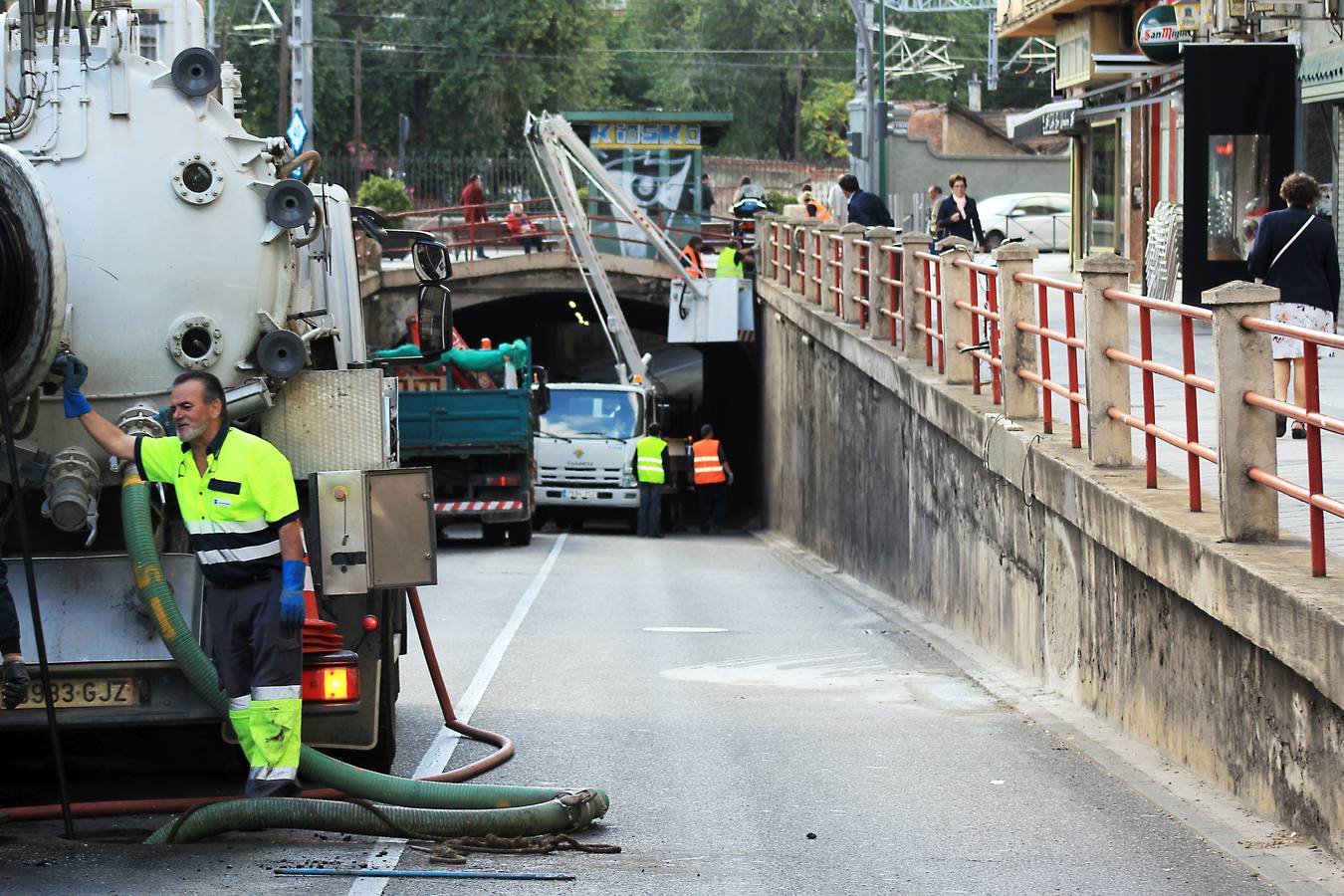 Atascos por las obras en el túnel de Labradores