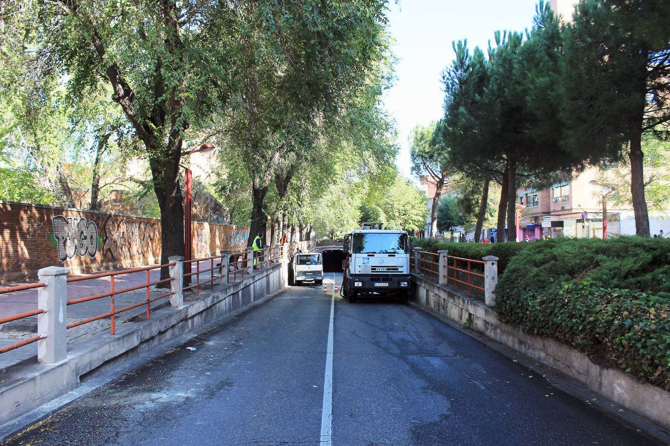 Atascos por las obras en el túnel de Labradores