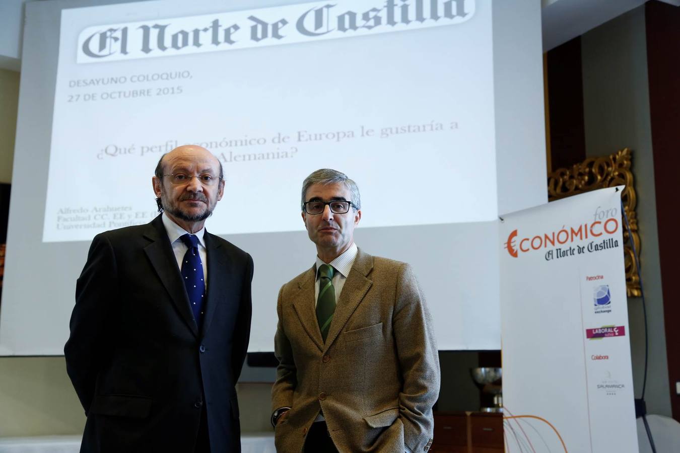 El profesor Alfredo Arahuetes en el Foro Económico de El Norte de Castilla en Salamanca