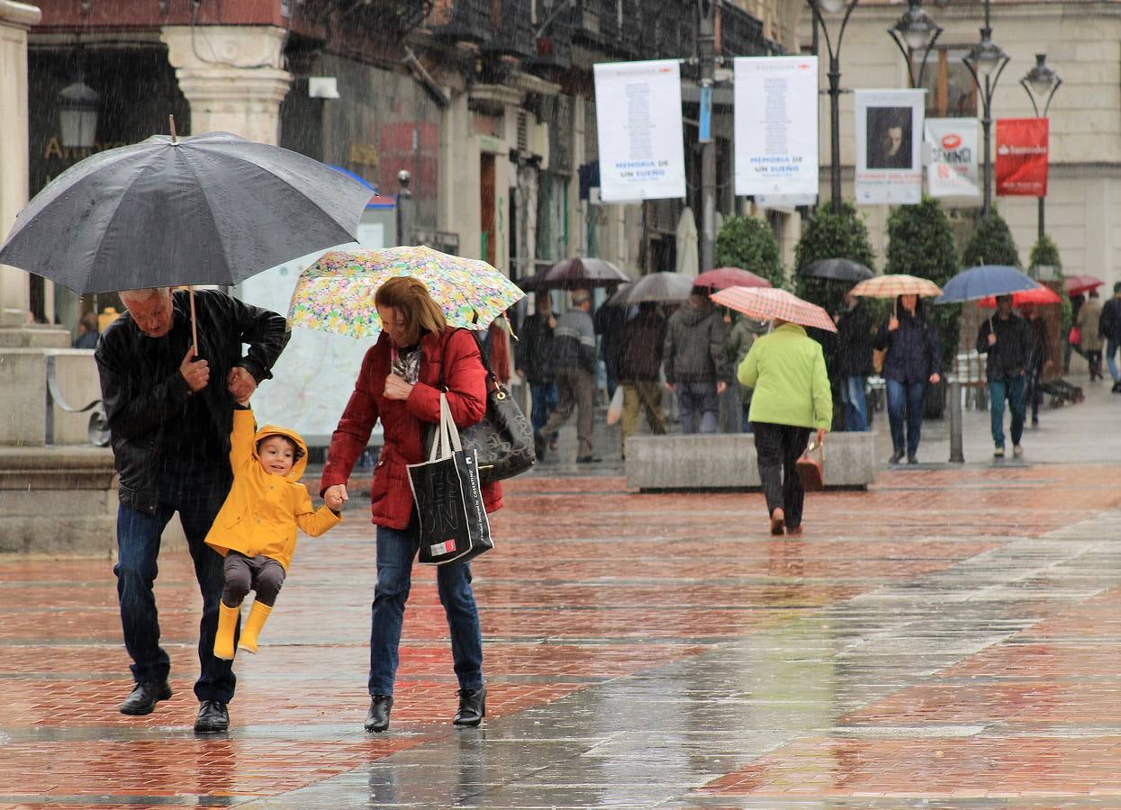 Jornada de lluvia en Valladolid