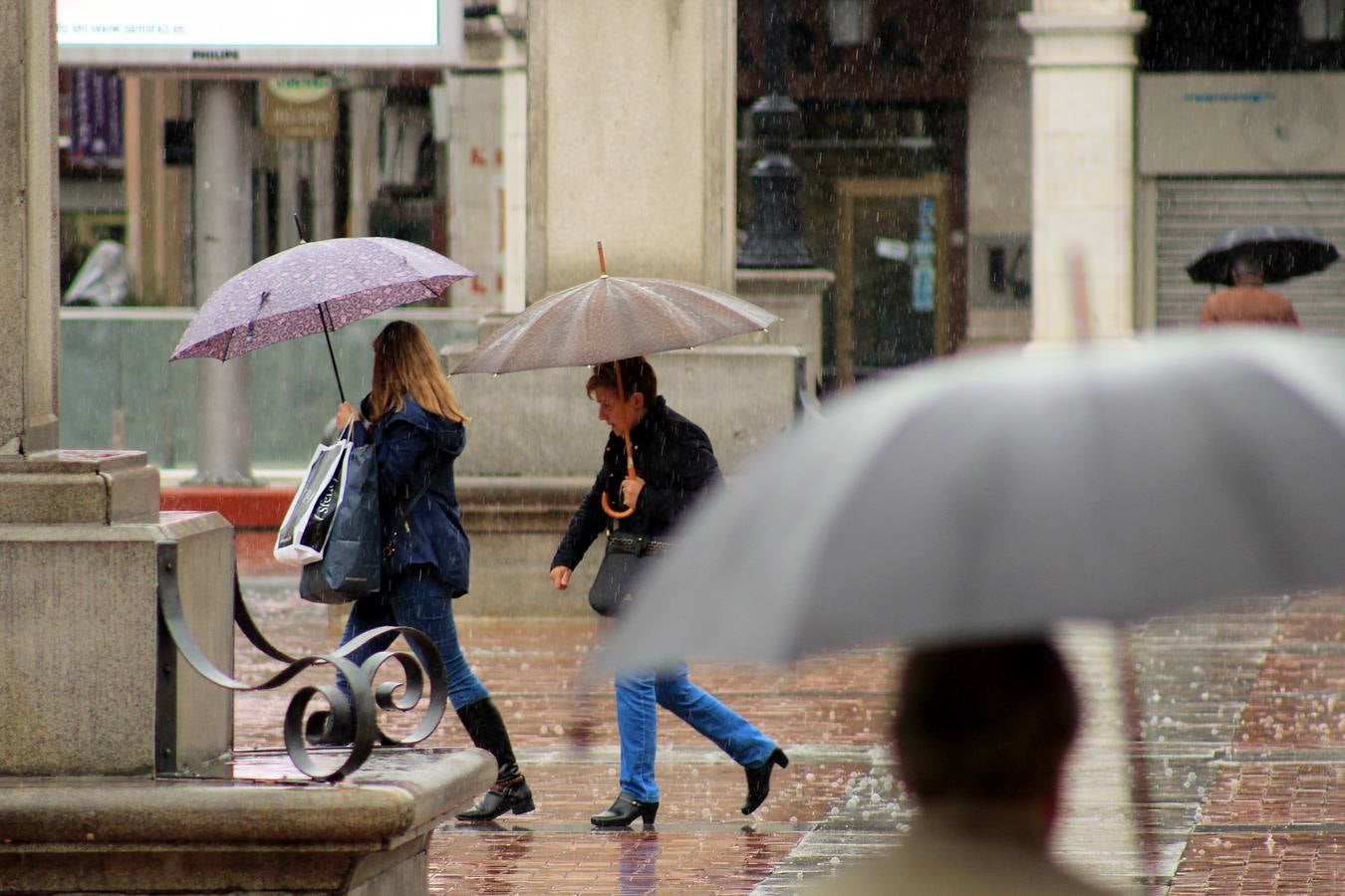 Jornada de lluvia en Valladolid