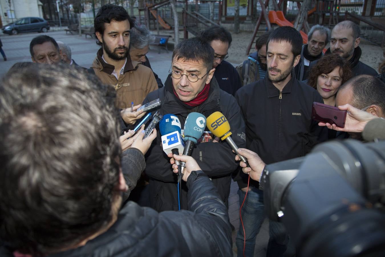 Juan Carlos Monedero en la presentación de los candidatos de Podemos para el Congreso y el Senado por Valladolid