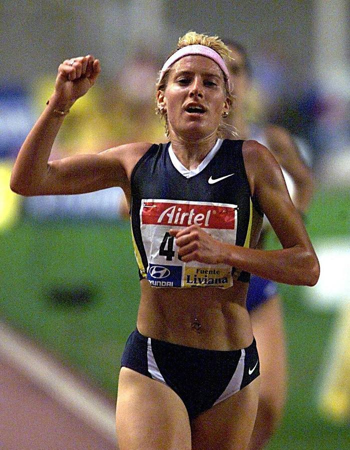 03.09.00 Campeonato de España de Atletismo . En la imagen, Marta Domínguez, vencedora de la final de los 5000 metros femeninos.