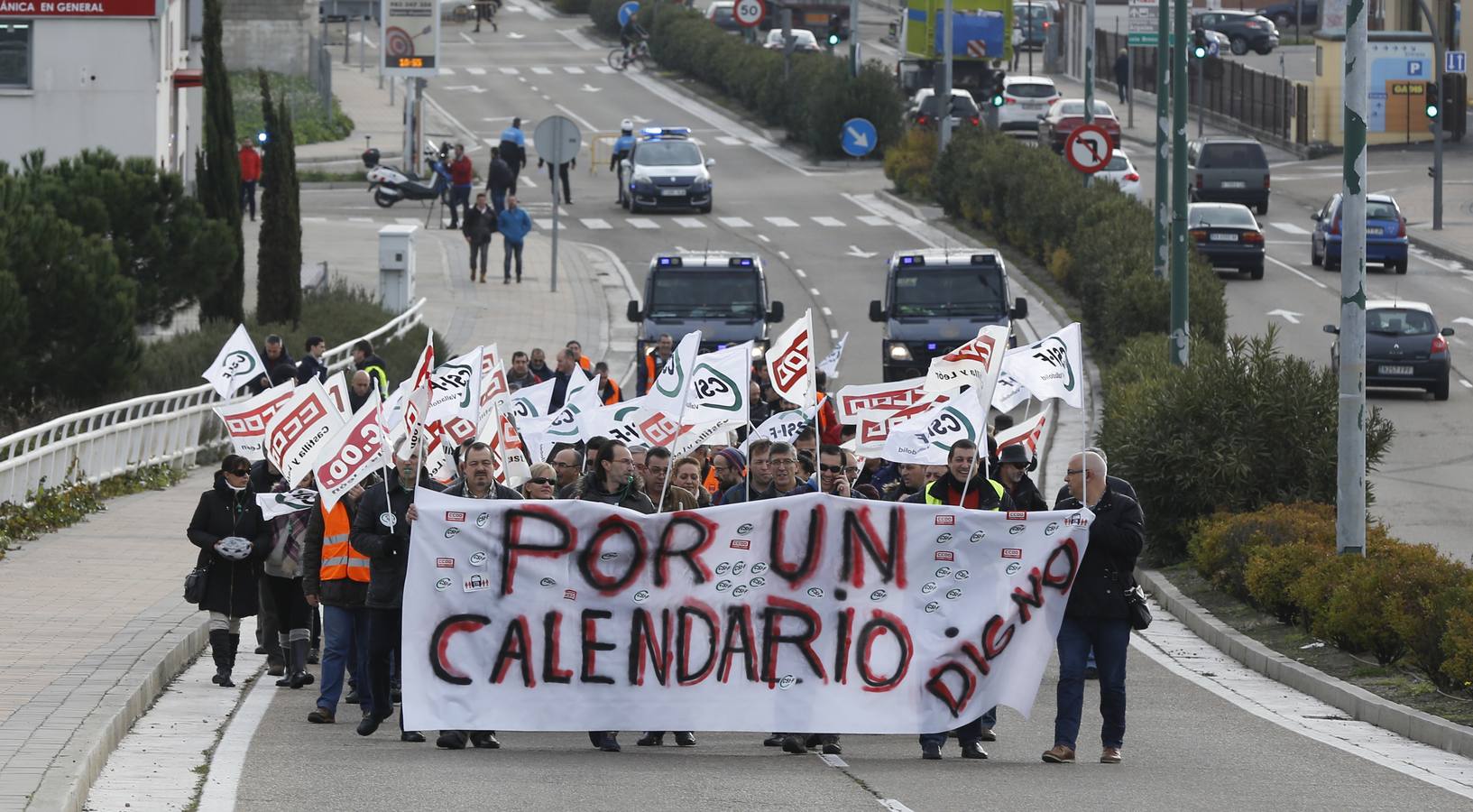 Protesta de los trabajadores de Auvasa