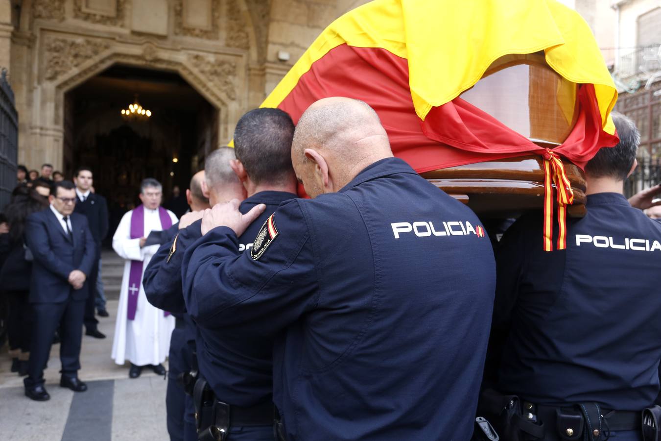 Funeral en La Bañeza por el policía leonés muerto en el atentado de Kabul (Afganistán)