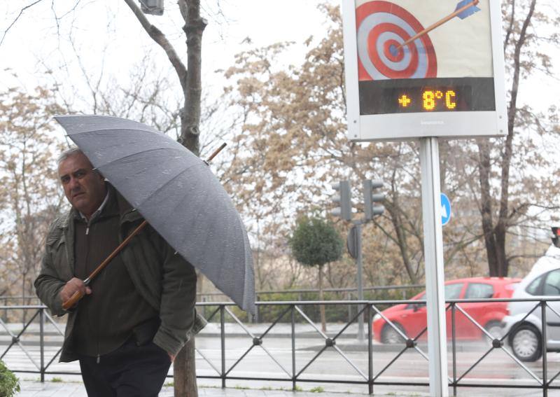 Temporal de lluvia y viento en Valladolid