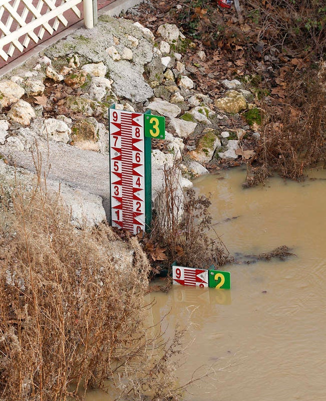Crecida del río Carrión a su paso por Palencia