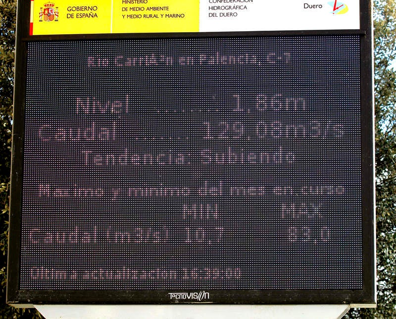 Crecida del río Carrión a su paso por Palencia