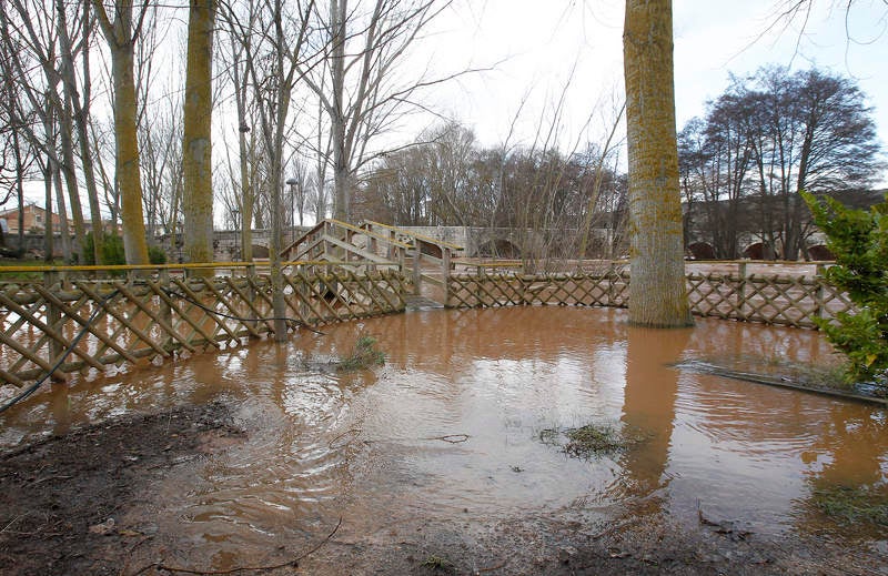 El río Arlanza a su paso por Quintana del Puente.