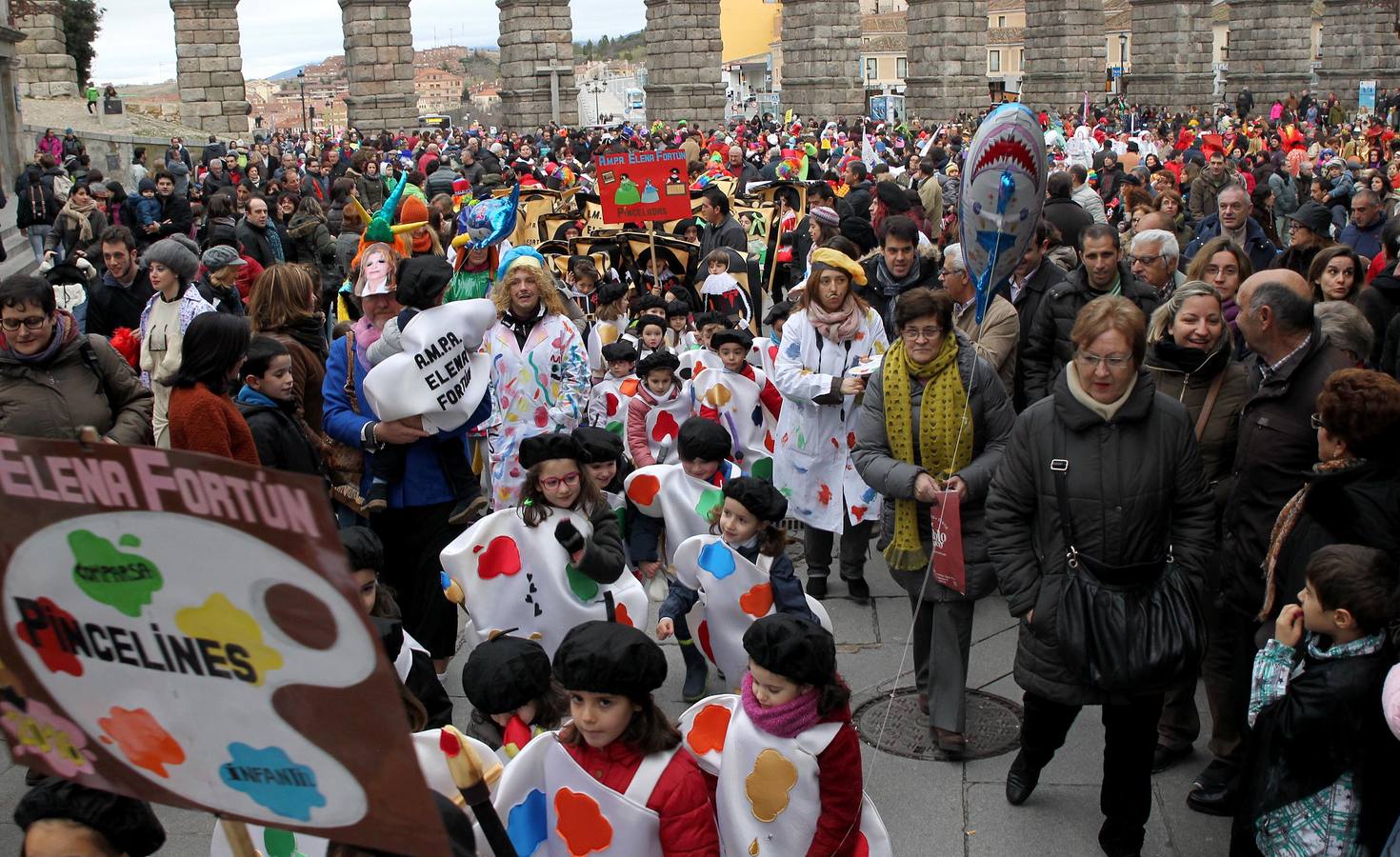 Desfile infantil del lunes de Carnaval en Segovia