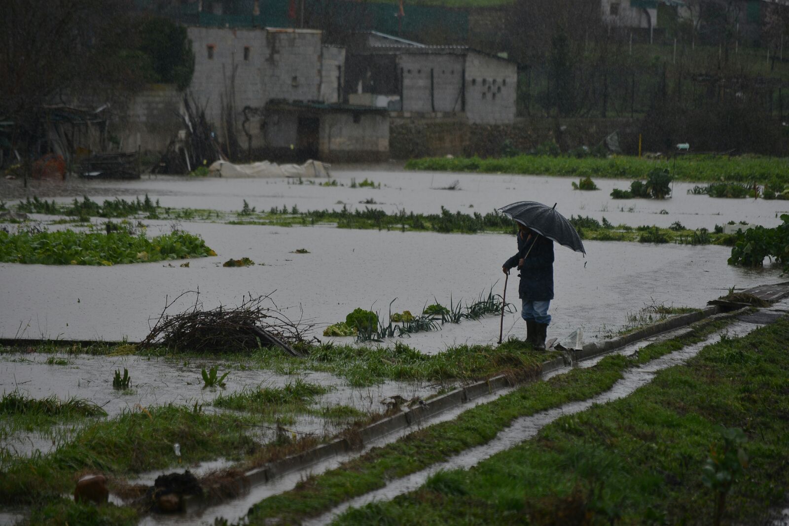 Temporal de lluvia en El Bierzo.