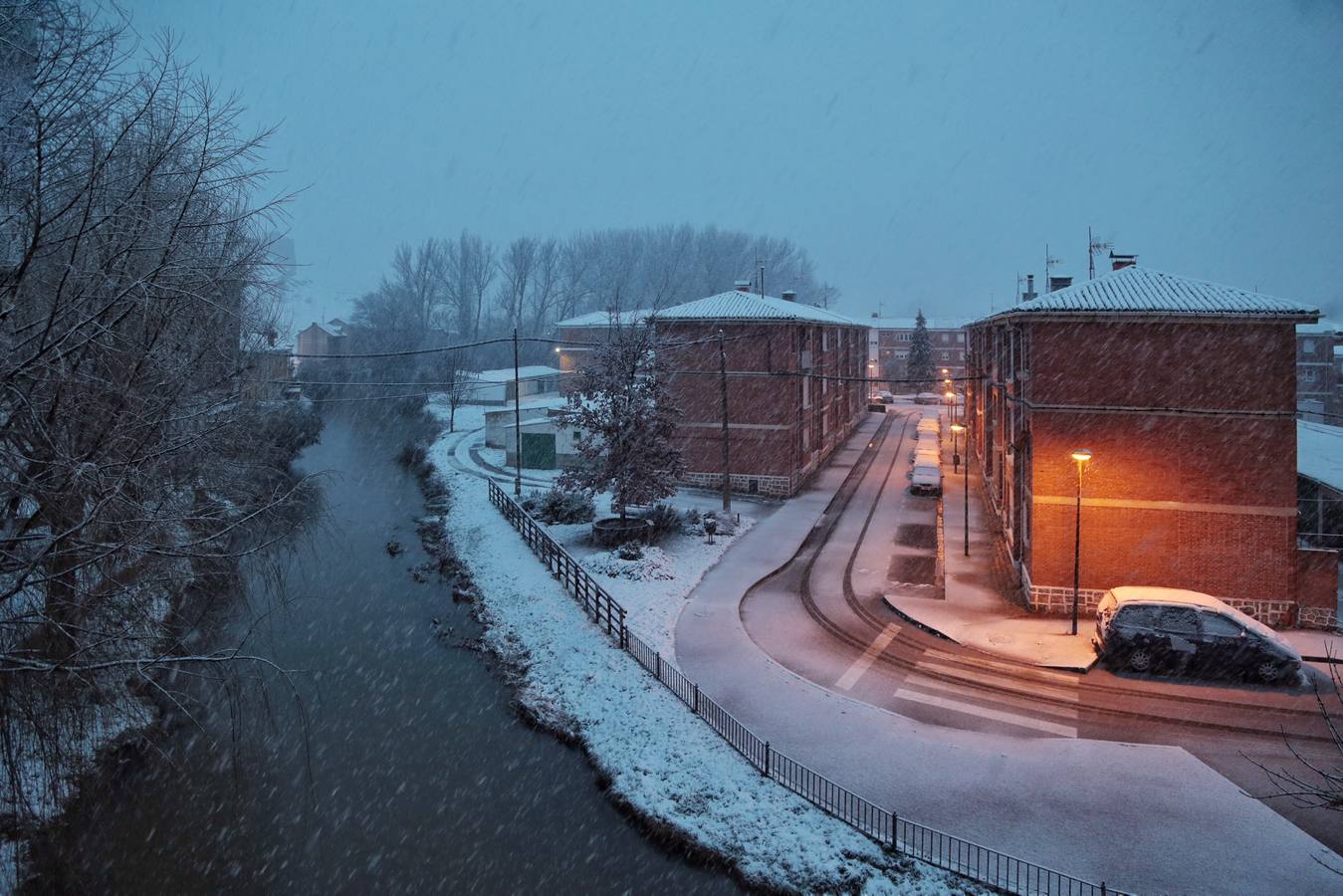 Nieve en Aguilar de Campoo (Palencia)