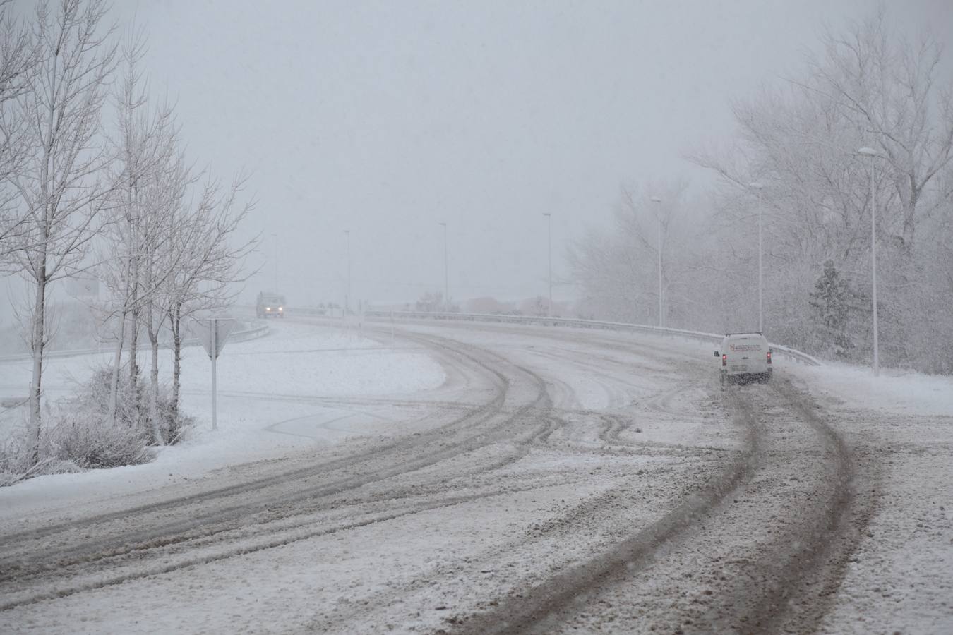 Nieve en Aguilar de Campoo (Palencia)