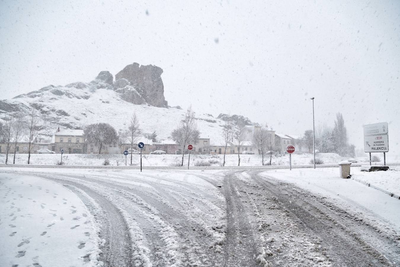 Nieve en Aguilar de Campoo (Palencia)