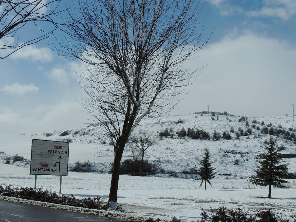 Nieve en Aguilar de Campoo (Palencia)