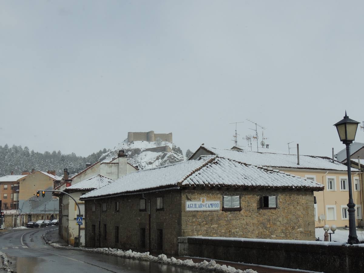 Nieve en Aguilar de Campoo (Palencia)