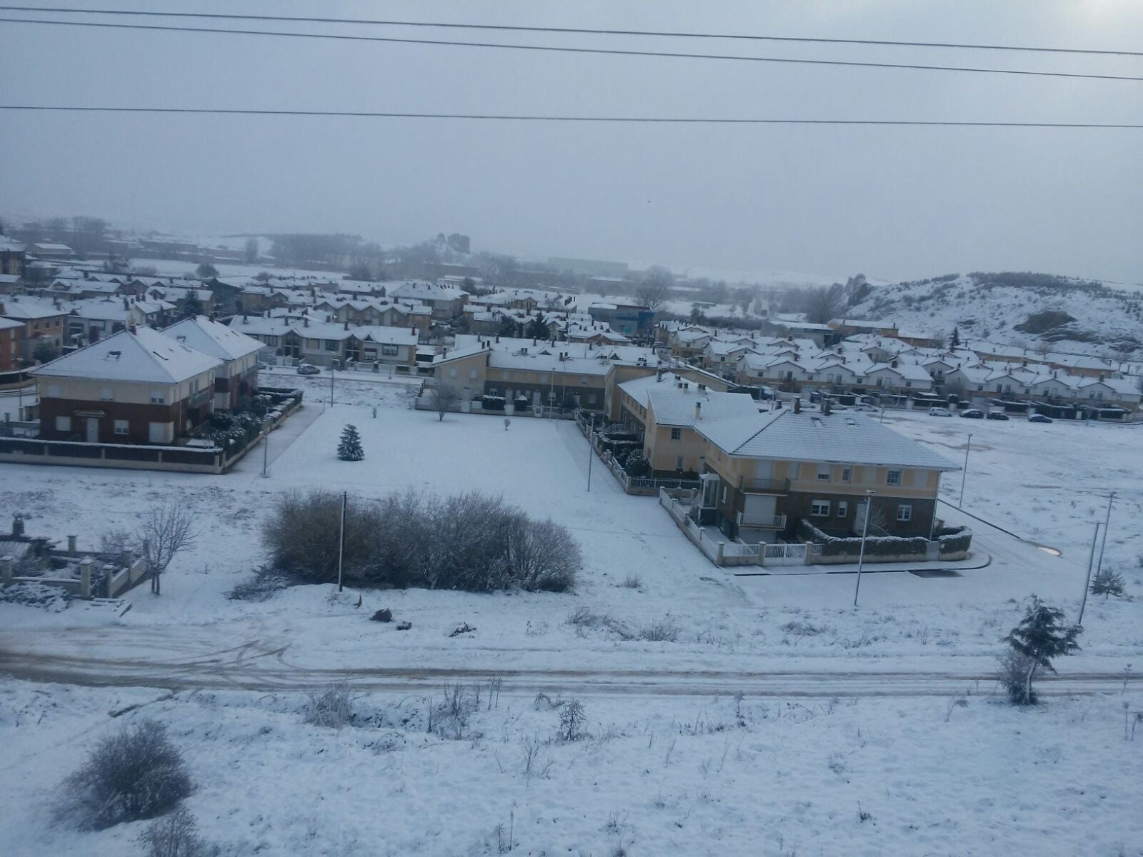 Nieve en Aguilar de Campoo (Palencia)