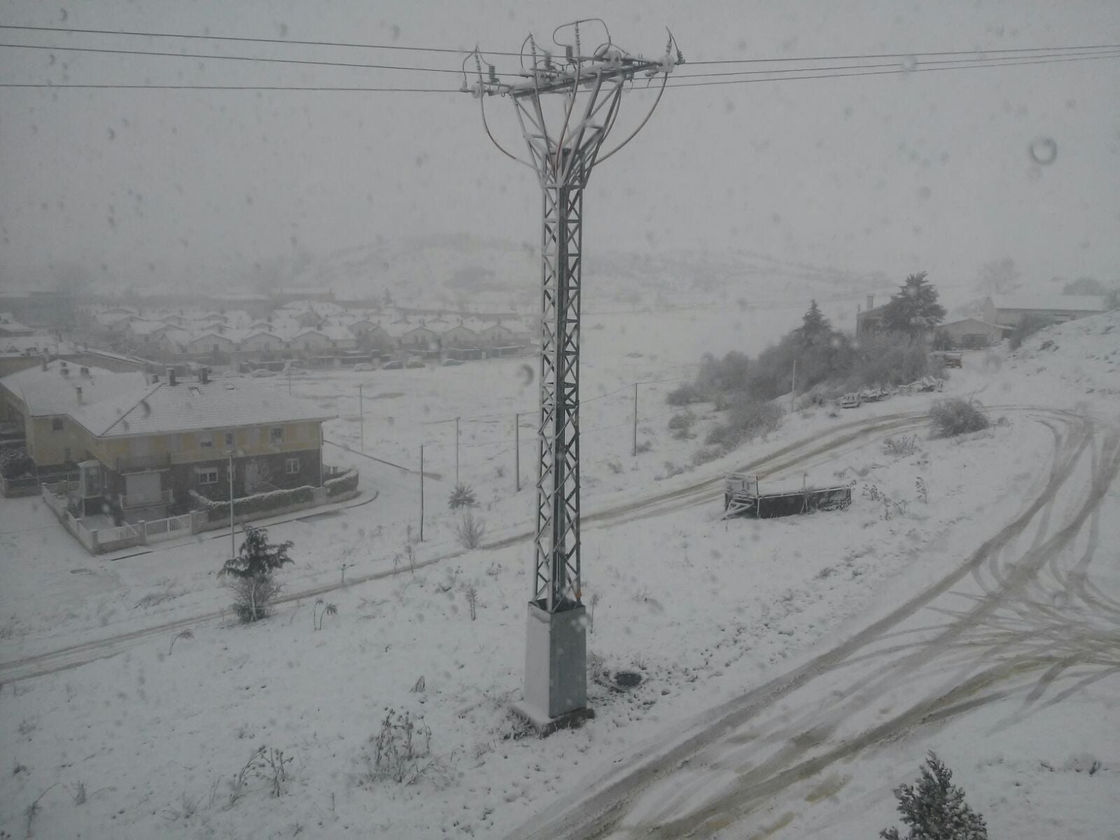 Nieve en Aguilar de Campoo (Palencia)