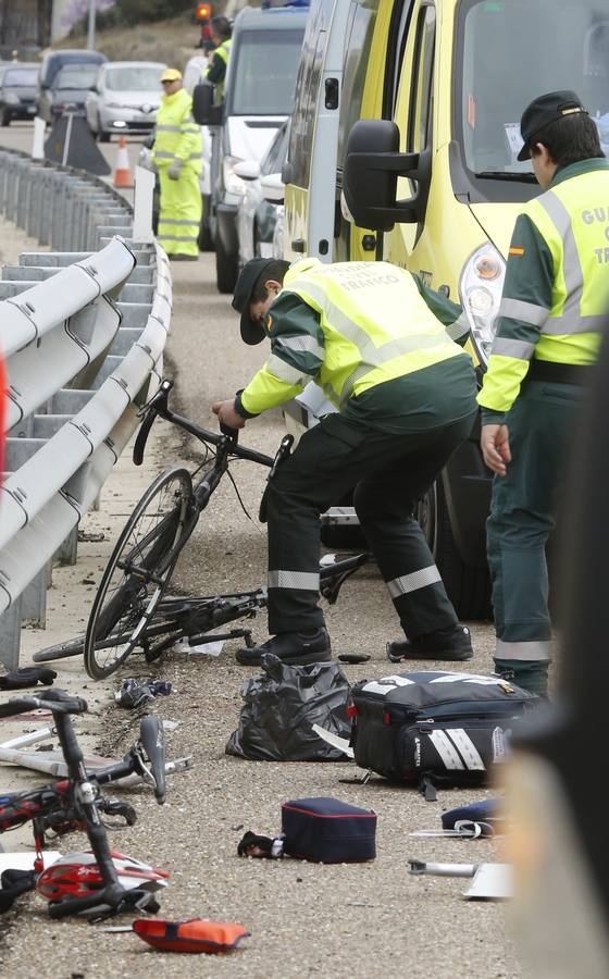 Atropello de dos ciclistas en la Ronda Exterior de Valladolid