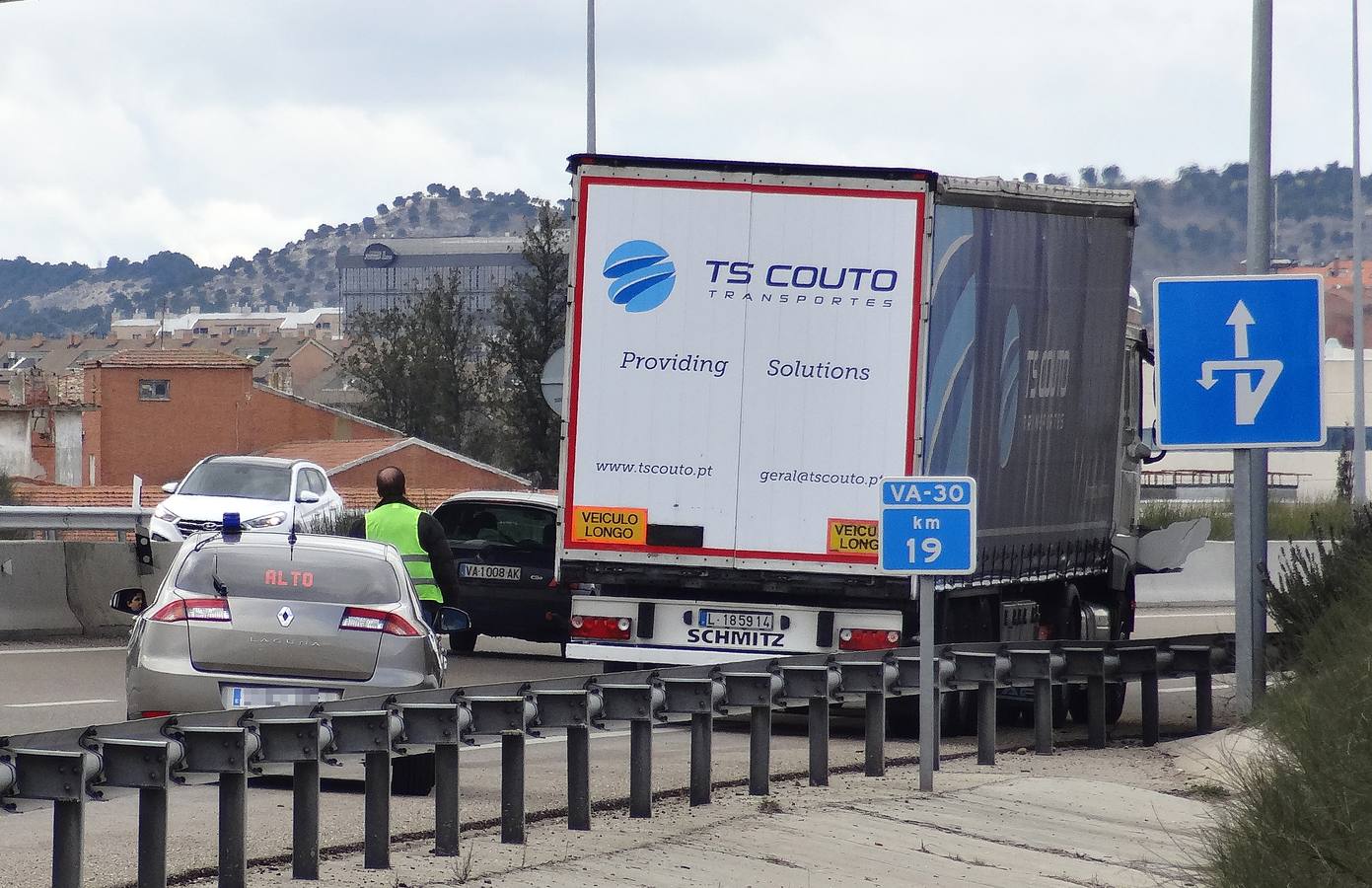 Atropello de dos ciclistas en la Ronda Exterior de Valladolid