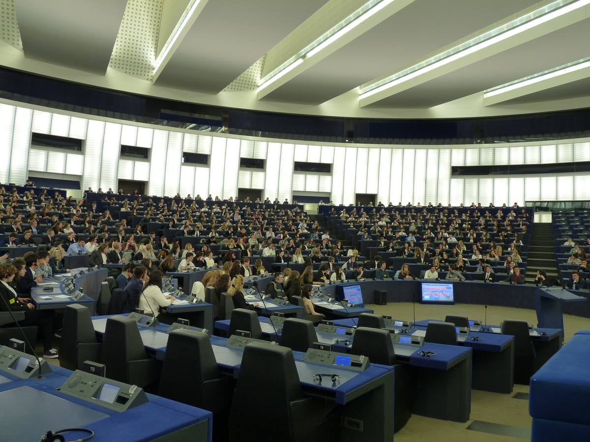 Alumnos del IES Pinar de la Rubia participan en el encuentro Euroscola en Estrasburgo