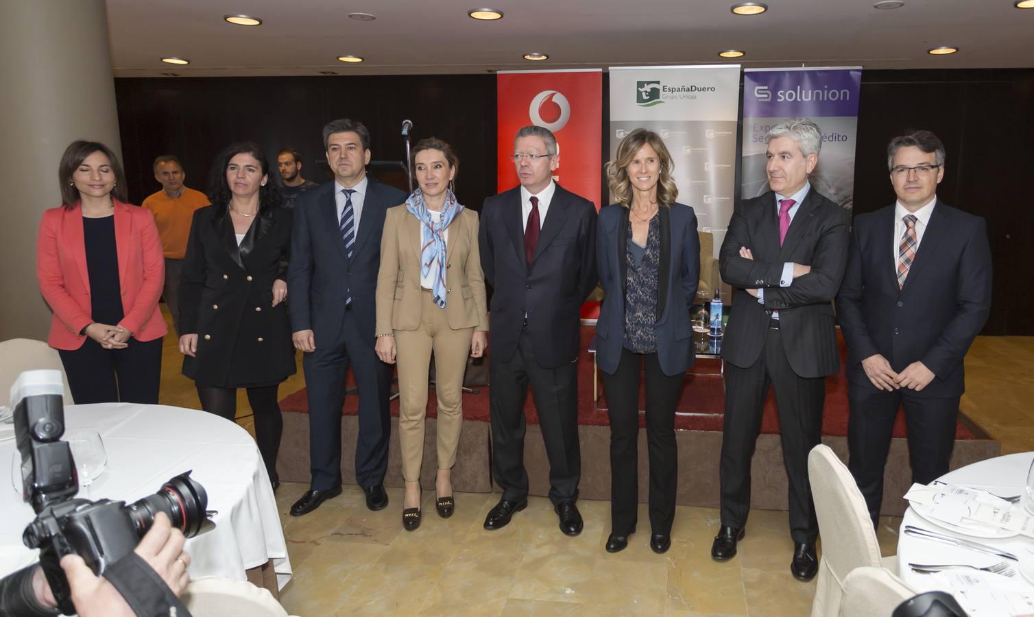 Los exministros Alberto Ruiz Gallardón y Cristina Garmendia participan en el foro empresarial &#039;Diálogos para el desarrollo&#039;