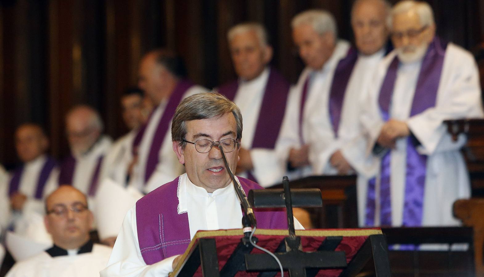 18.03.14 En el funeral de José Delicado Baeza, arzobispo emérito de Valladolid, en la Catedral de Valladolid.