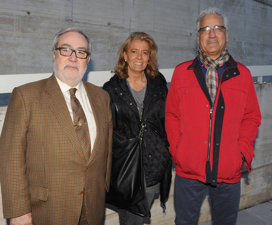 Juan Useros, director de la Feria de Valladolid, Beatriz Caballero y el arquitecto Mario Pírez.