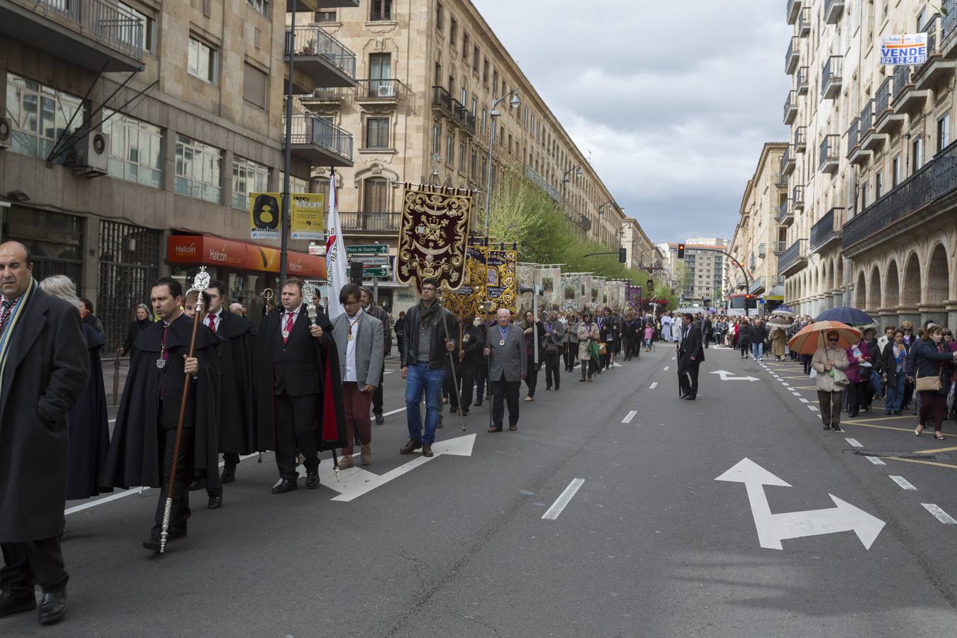 Procesión del Cristo de los Milagros celebrada en Salamanca