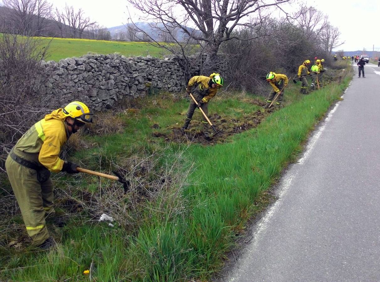 I Encuentro Nacional de Bomberos Forestales celebrado  en San Rafael y El Espinar (Segovia)