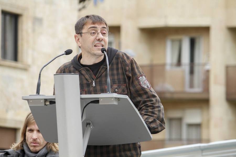 Juan Carlos Monedero inicia la precampaña en Salamanca