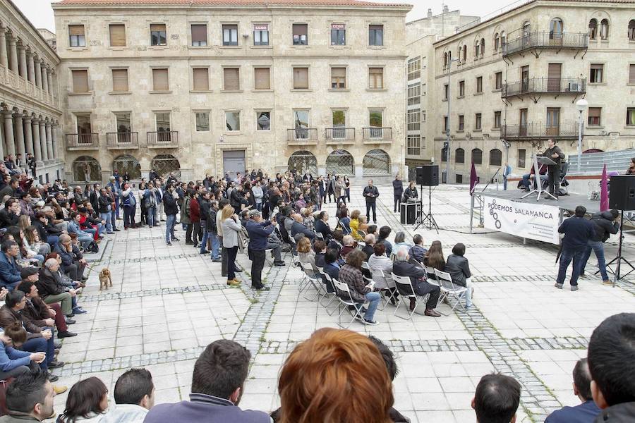 Juan Carlos Monedero inicia la precampaña en Salamanca