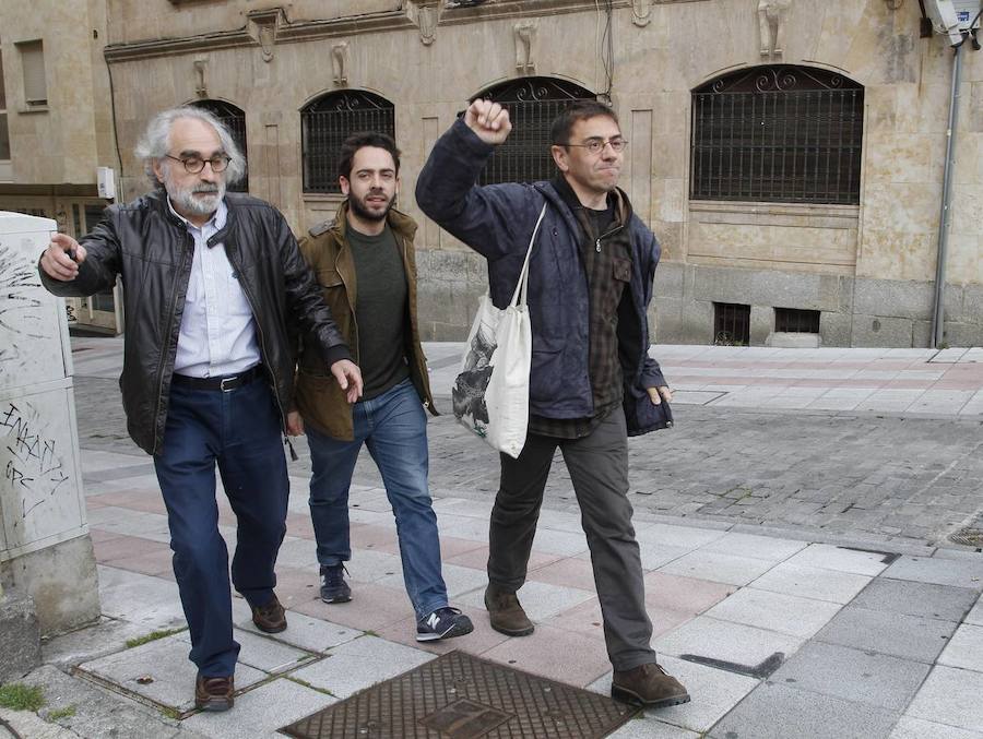 Juan Carlos Monedero inicia la precampaña en Salamanca