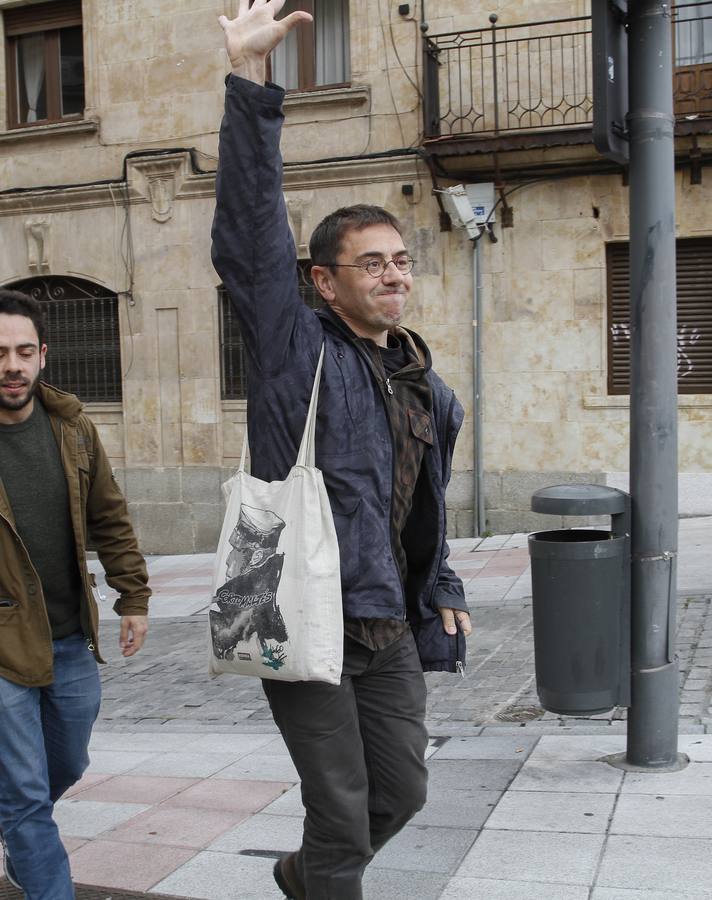 Juan Carlos Monedero inicia la precampaña en Salamanca