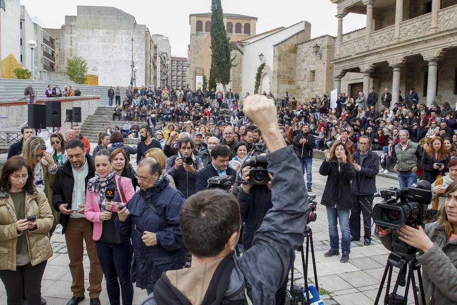 Juan Carlos Monedero inicia la precampaña en Salamanca