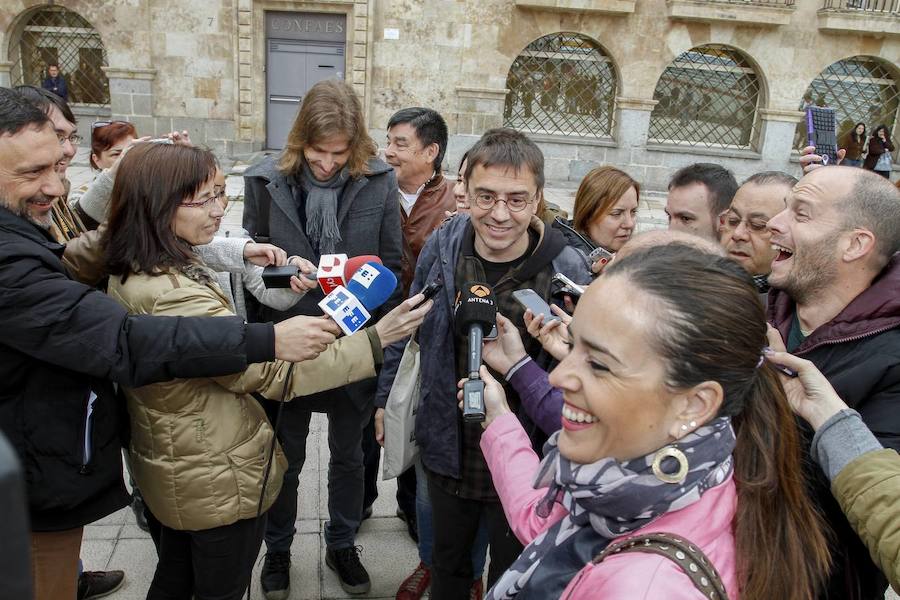 Juan Carlos Monedero inicia la precampaña en Salamanca