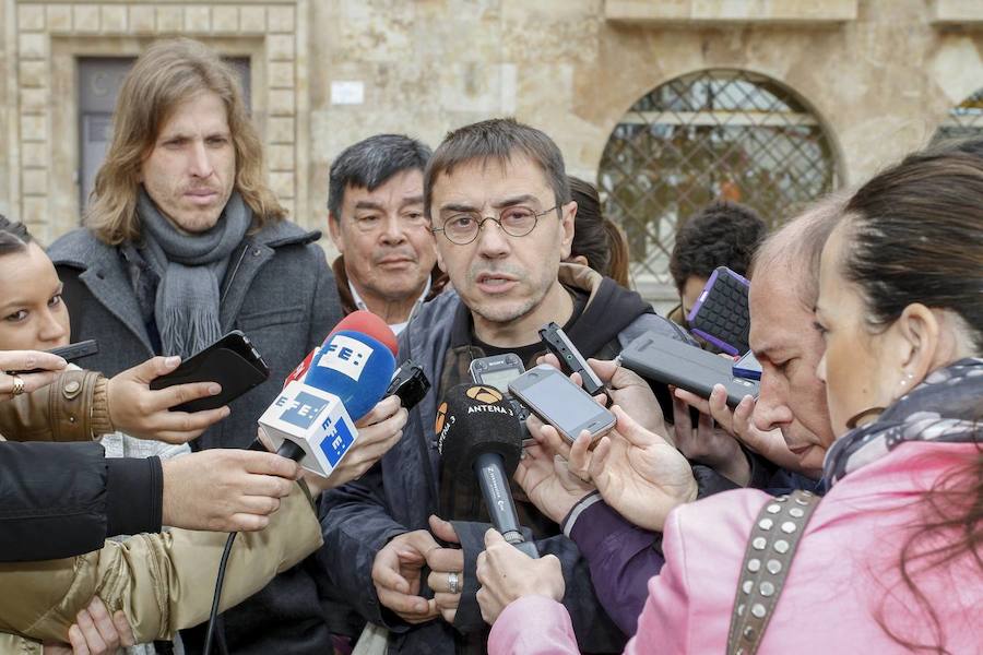 Juan Carlos Monedero inicia la precampaña en Salamanca