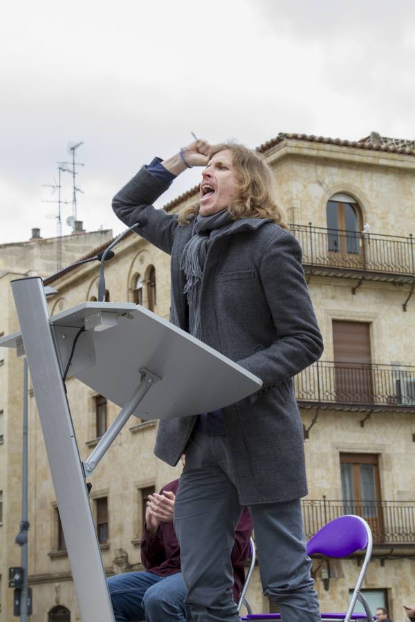 Juan Carlos Monedero inicia la precampaña en Salamanca