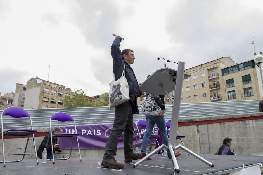 Juan Carlos Monedero inicia la precampaña en Salamanca